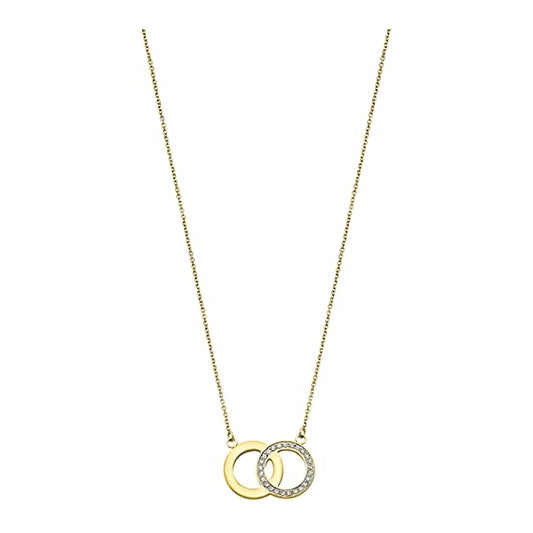 LOTUS JEWELS JEWELRY Mod. LS1913-1/3 gold necklace with double circle pendant