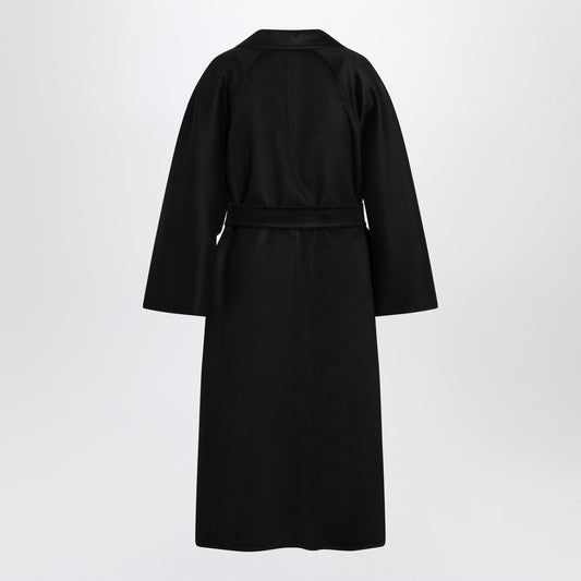 Max Mara Wrap coat in black cashmere