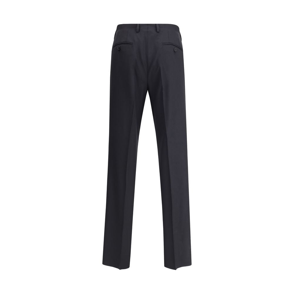 Lardini Black Viscose Casual Pants