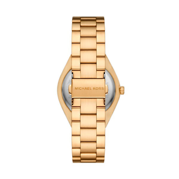 MICHAEL KORS Mod. LENNOX gold wristwatch, 39mm case, water resistant, quartz movement, official packaging, women's collection.