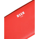 MSGM Red Leather Continental Zip Around Card Holder Bifold Clutch Wallet MSGM Tomato