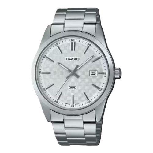 CASIO DATE CARBON LOOK DIAL -Silver WATCHES CASIO CLASSIC & VINTAGE Gray