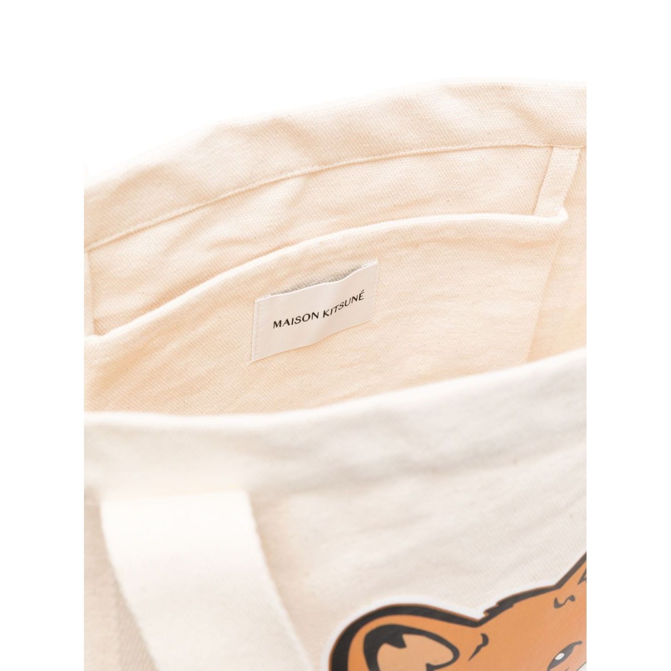 Maison Kitsuné Maison Kitsune fox head-print cotton tote