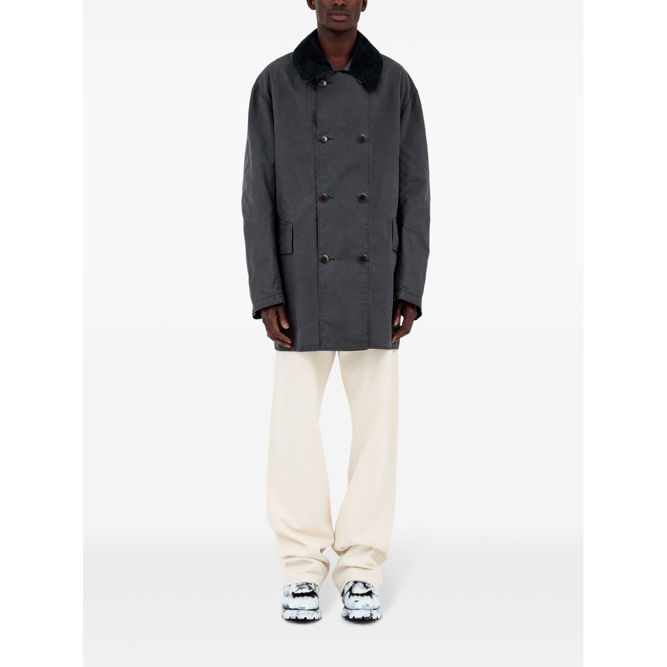 Maison Margiela Double Breasted Cotton Jacket