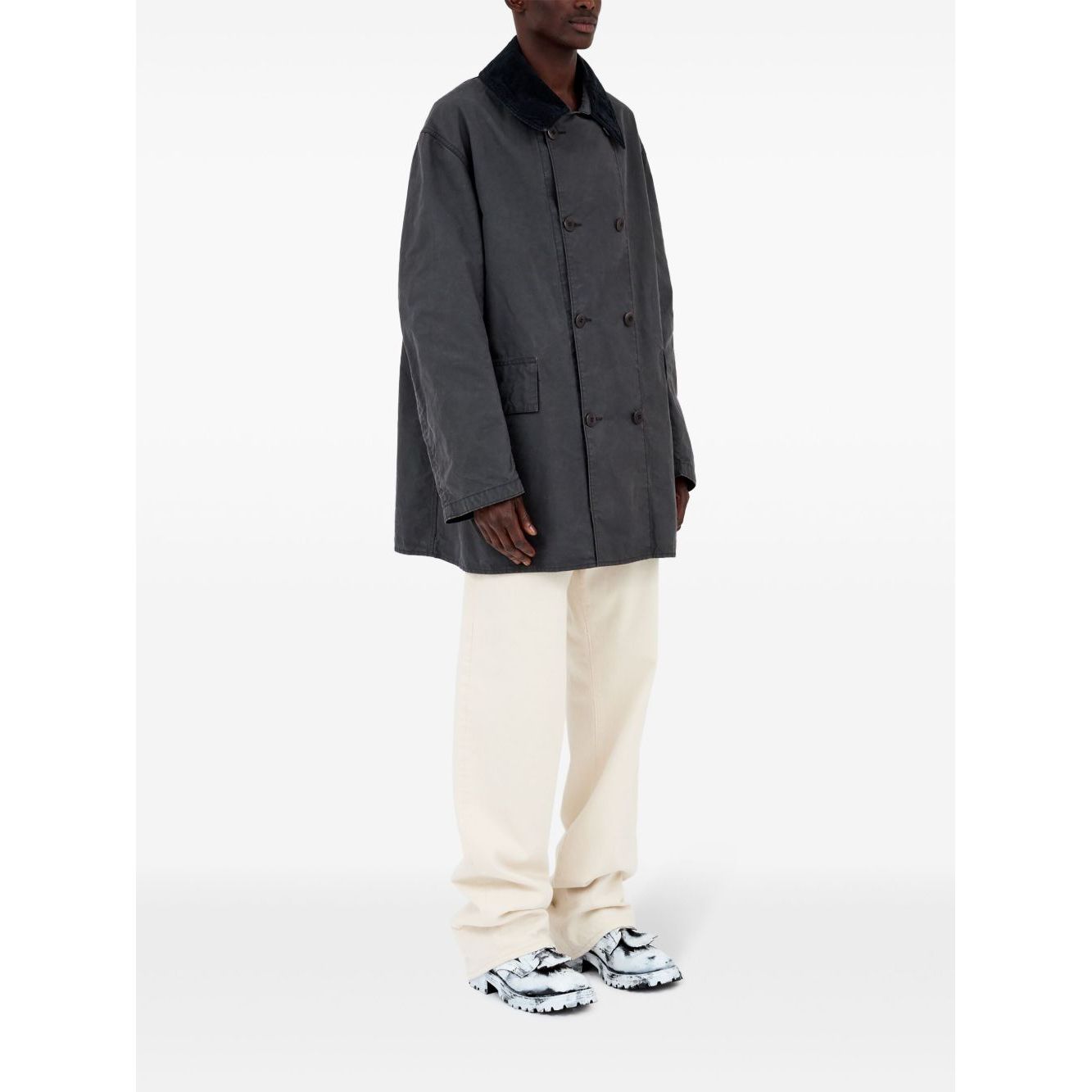 Maison Margiela Double Breasted Cotton Jacket