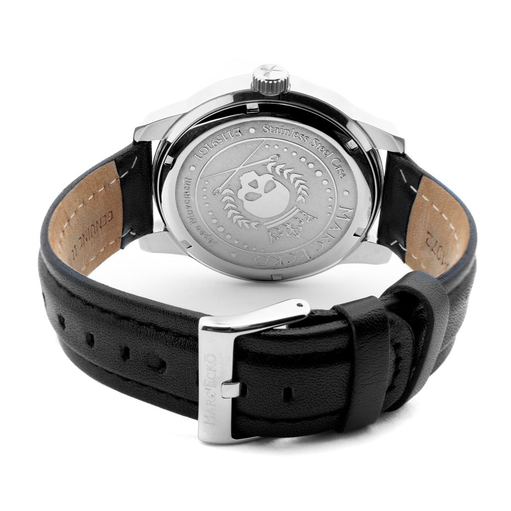Marc Ecko Black Leather Dress Watch