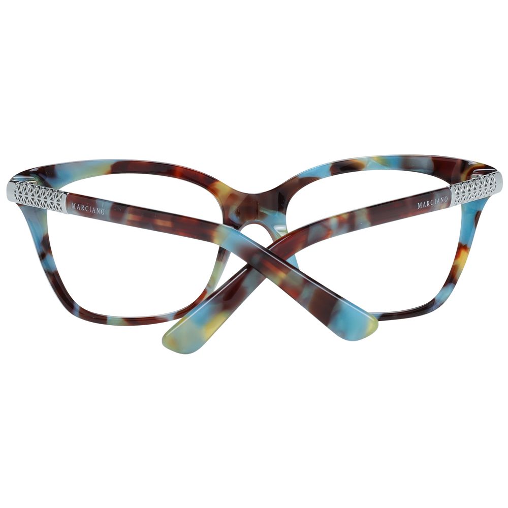 Marciano by Guess Multicolor Women Glasses Frame in acetate & metal, square style with full-rim, demo lenses, size 53-17-140.