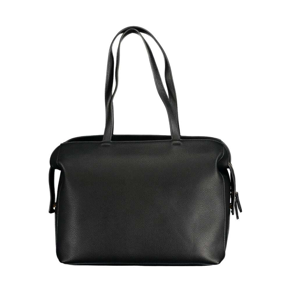 Front view with bag zipped and handles upright.