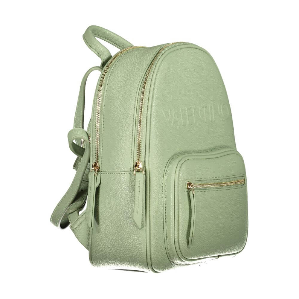 Front view with bag zipped and handles upright.