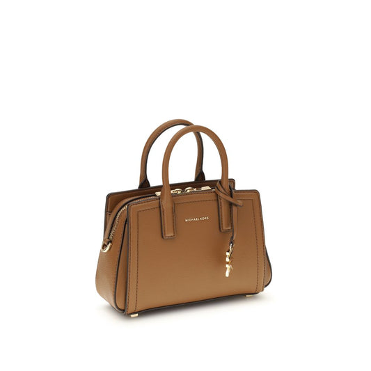 Michael Kors Laila Shoulder Bag in tan with adjustable strap and gold-tone details, compact design for essentials, AW25 collection.