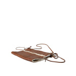 Miu Miu Brown Leather Fur Inner Lining Neck Strap WinterFleece Handwarmer