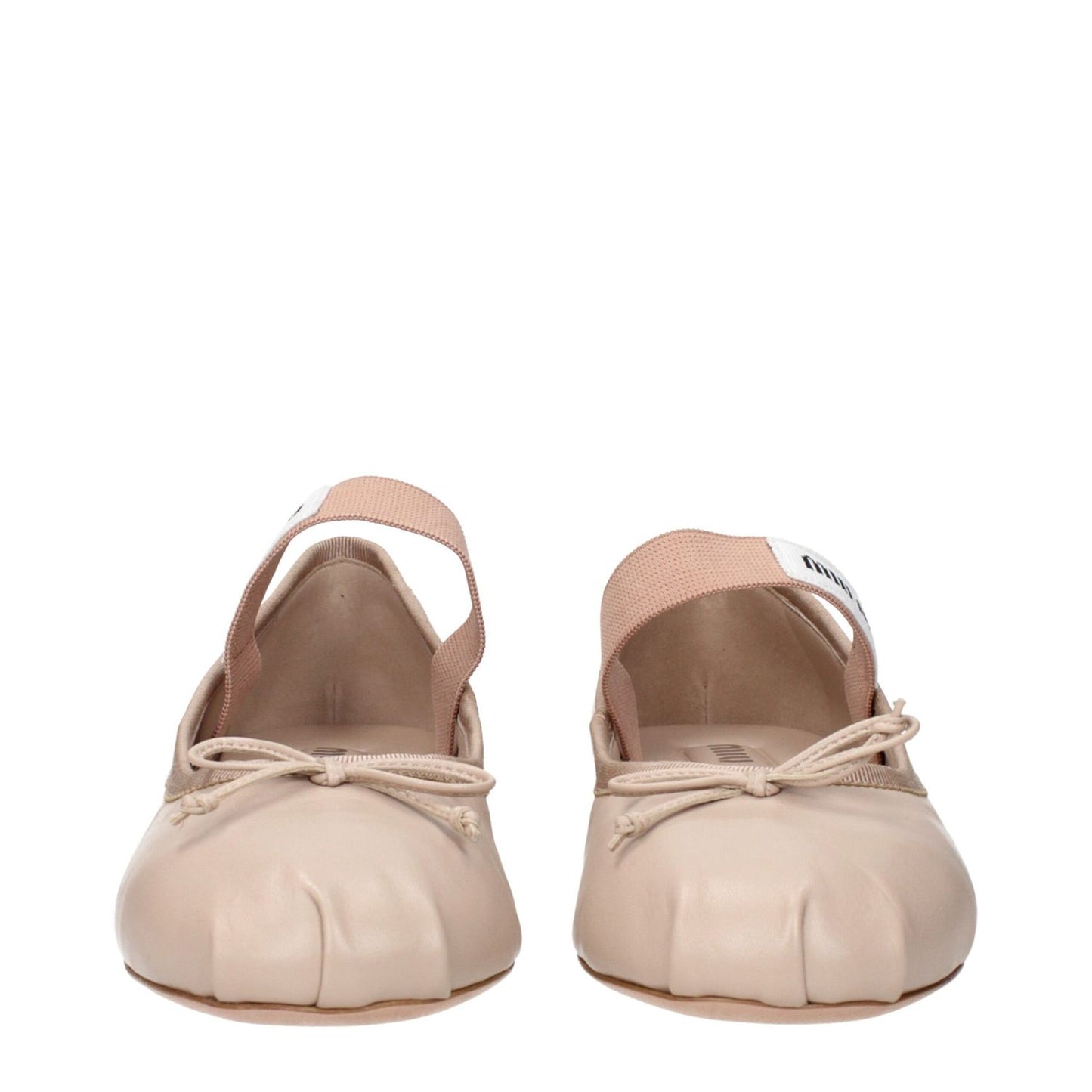 Miu Miu Pink Leather Ballet Flats