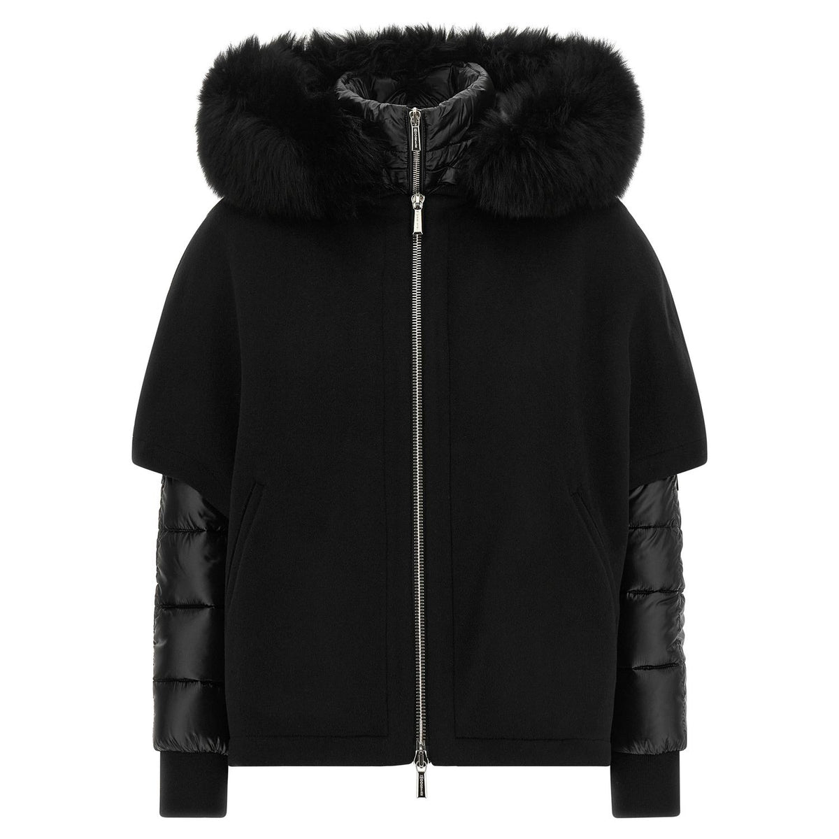 MooRER Black Wool Shell Jacket