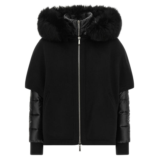 MooRER Black Wool Shell Jacket