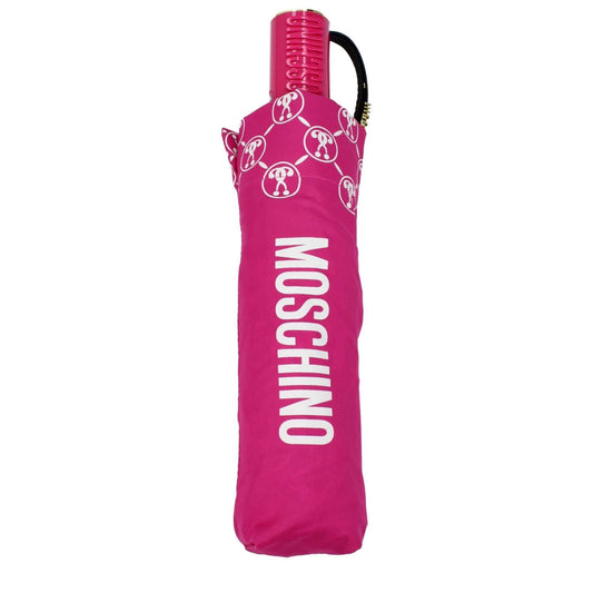 Moschino Pink Polyester Umbrella with logo design, style: casual, MPN: 8936OPENCLOSEJ, fuchsia color, snap closure.