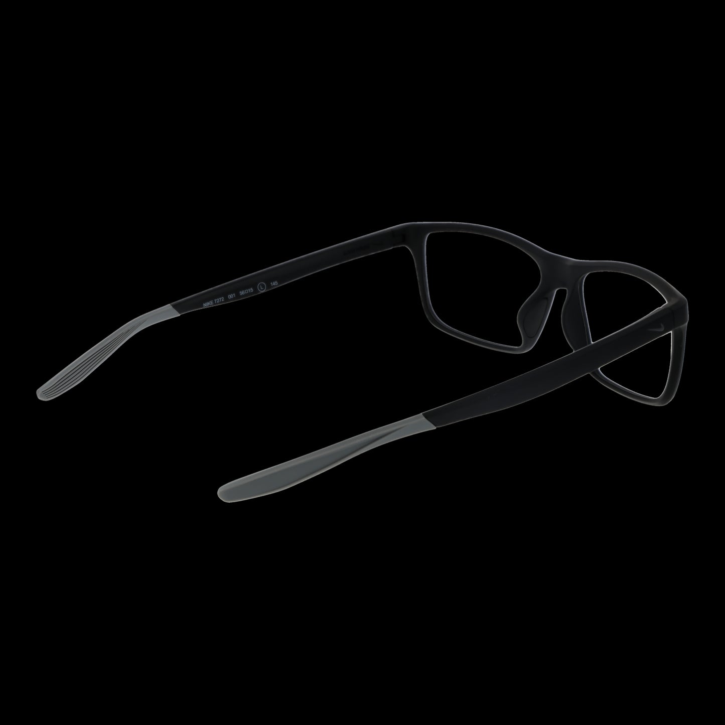 NIKE MOD. NK7272 56001 gent glasses, sleek black design.