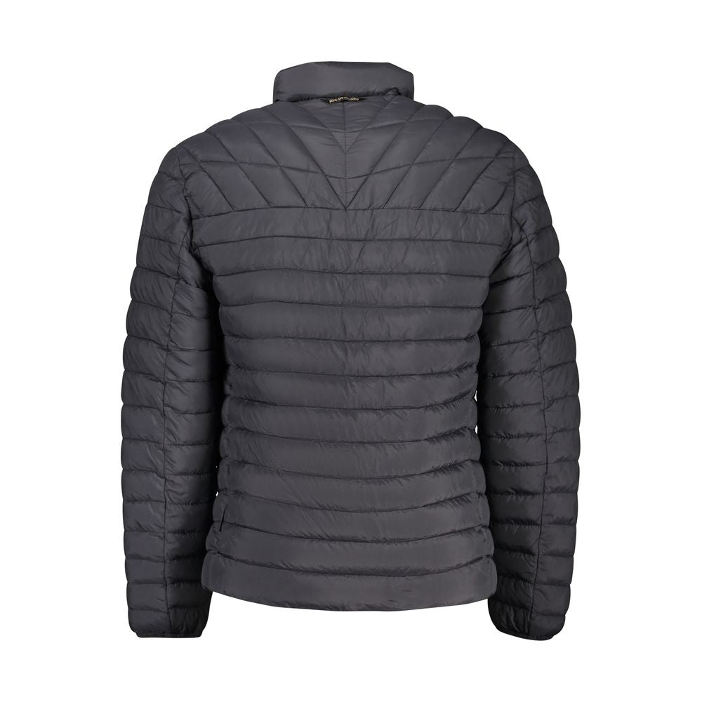 Napapijri Black Polyamide Men Jacket, back view showcasing quilted design and modern fit.