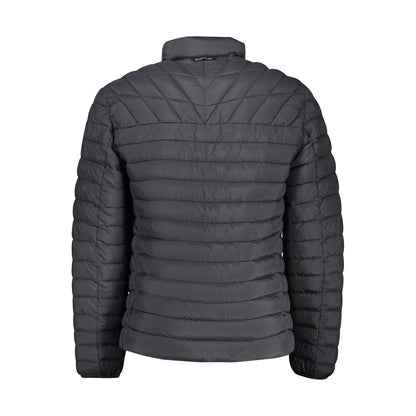 Napapijri Black Polyamide Men Jacket, back view showcasing quilted design and modern fit.
