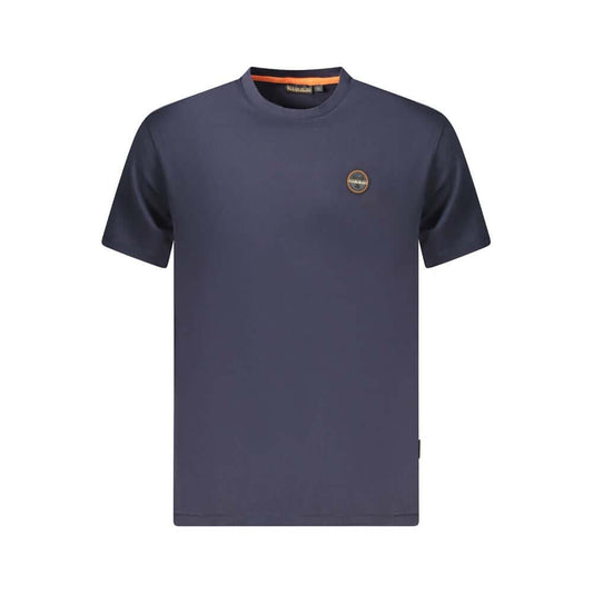 Napapijri Blue Organic Cotton Men T-Shirt