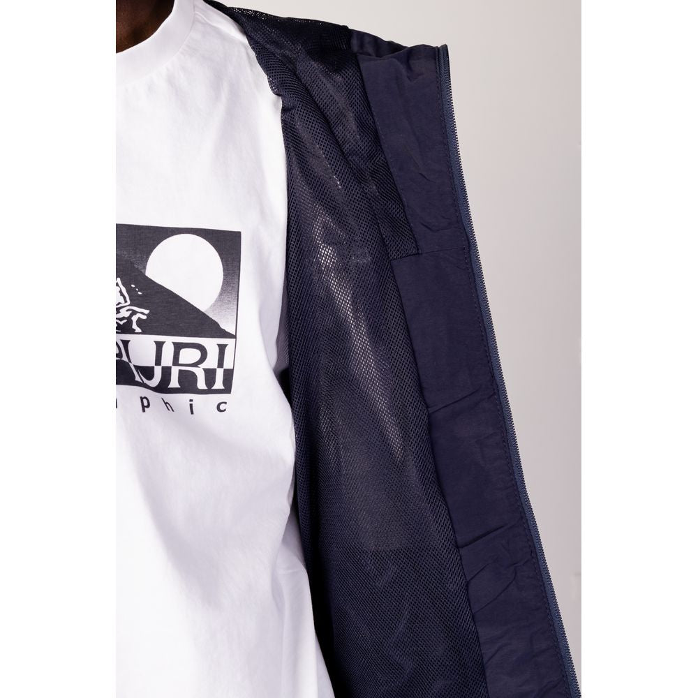 Napapijri Blue Polyester Shell Jacket