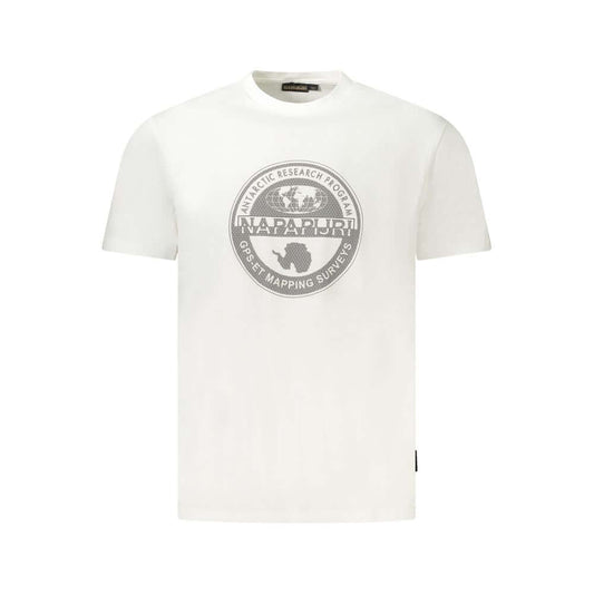Napapijri White Cotton Men T-Shirt