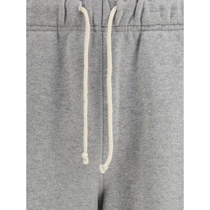 New Balance Gray Cotton Joggers (Workout Pants) with adjustable drawstring and elastic waistband.
