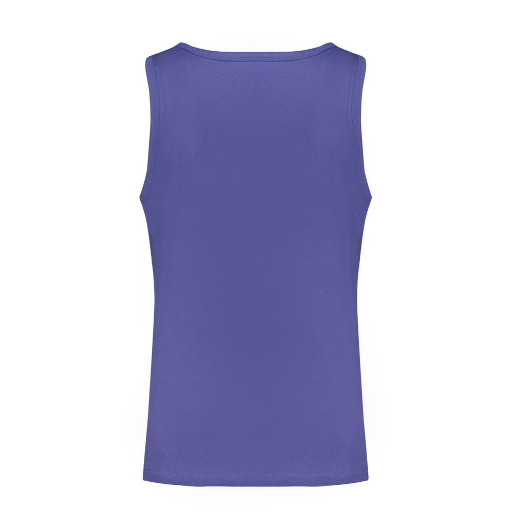 Norway 1963 Blue Cotton Men Shirt with crew neck and wide shoulders.