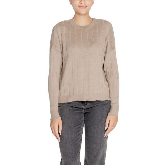 Only Beige Marabou Sweatshirt
