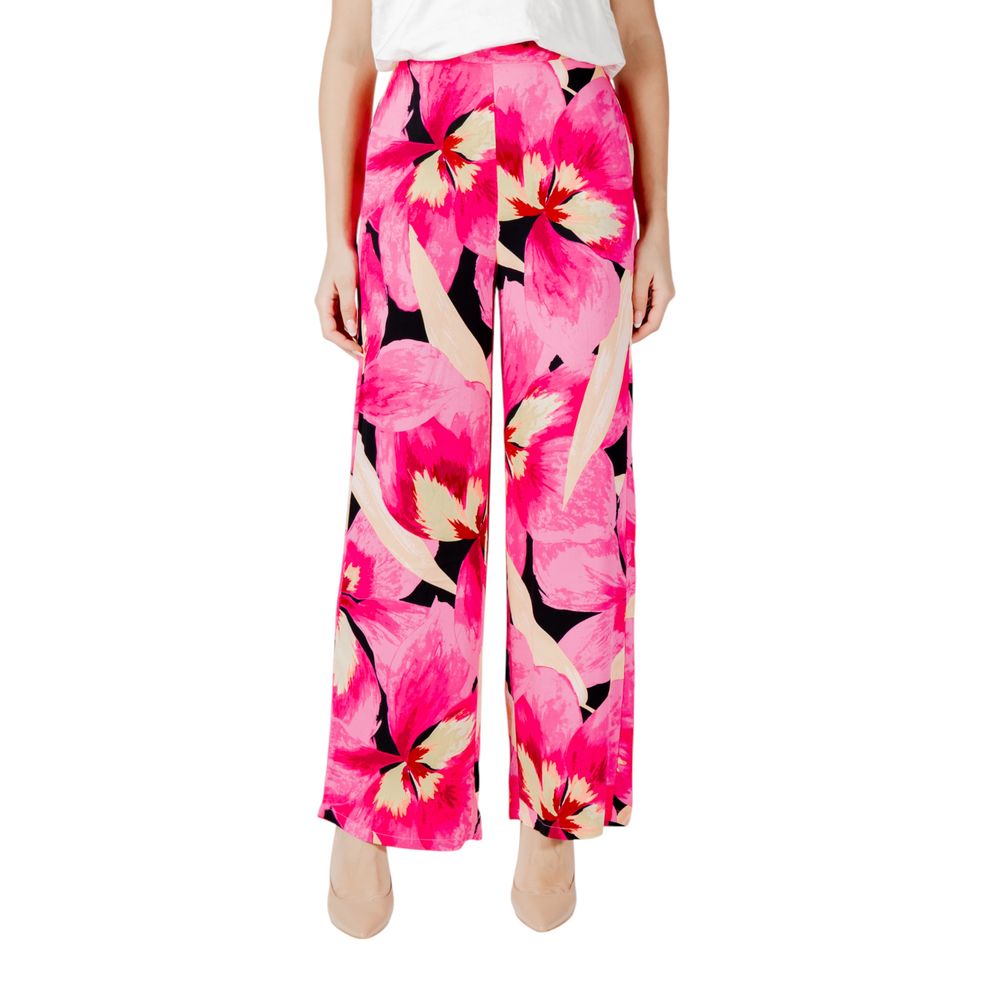 Only Pink Viscose Casual Pants