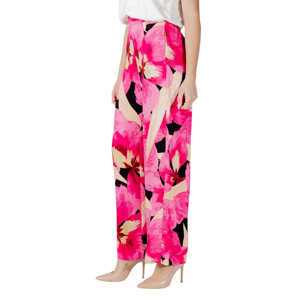 Only Pink Viscose Casual Pants