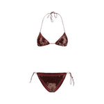 Oséree Marylin Swimsuit with sequins, adjustable lacing, made from 80% polyamide and 20% elastane, glamorous AW25 collection, made in Italy.