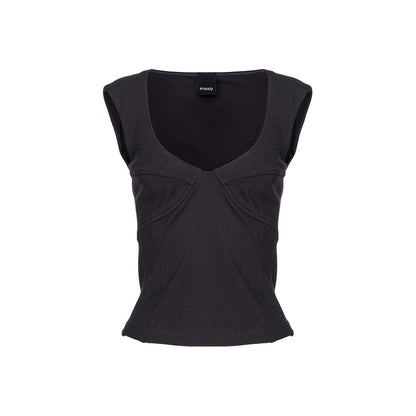 PINKO Black Viscose Women Top