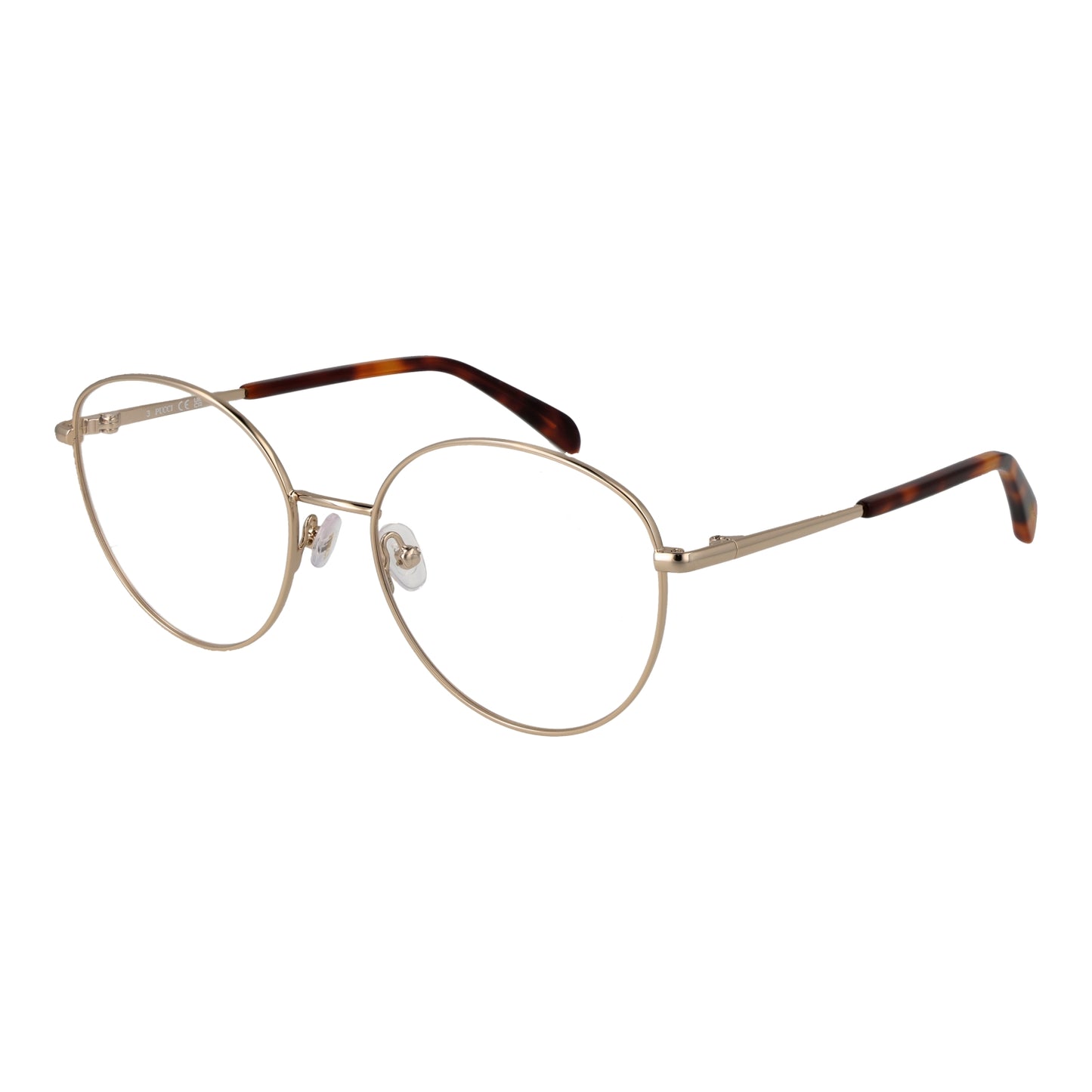PUCCI MOD. EP5244 55032 ladies' eyewear with gold frame and tortoiseshell temples.