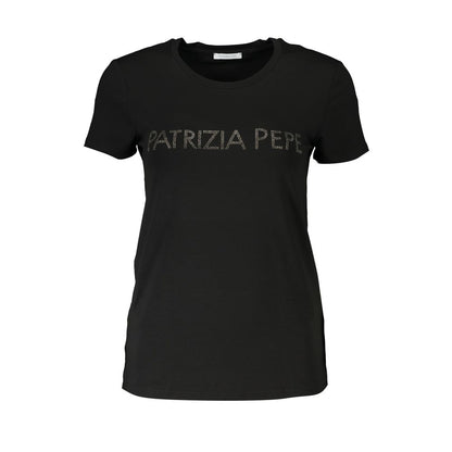 Patrizia Pepe Black Organic Cotton Women T-Shirt