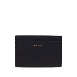 Paul Smith Signature Stripe leather card case with black card slots and logo stamp