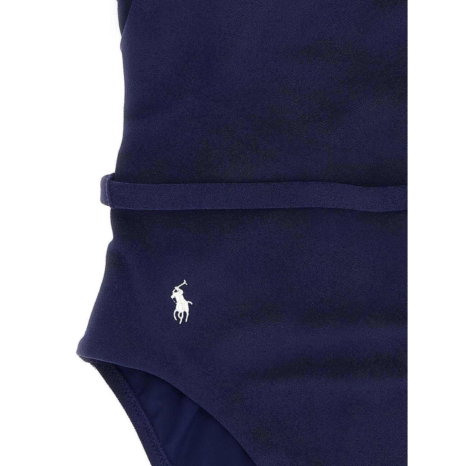Polo Ralph Lauren Blue Polyester One-Piece Swimsuit
