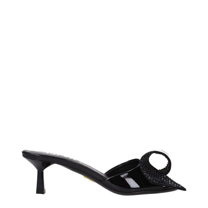 Prada Black Leather Sandals