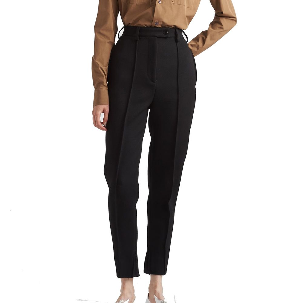 Prada Black Virgin Wool Dress Pants