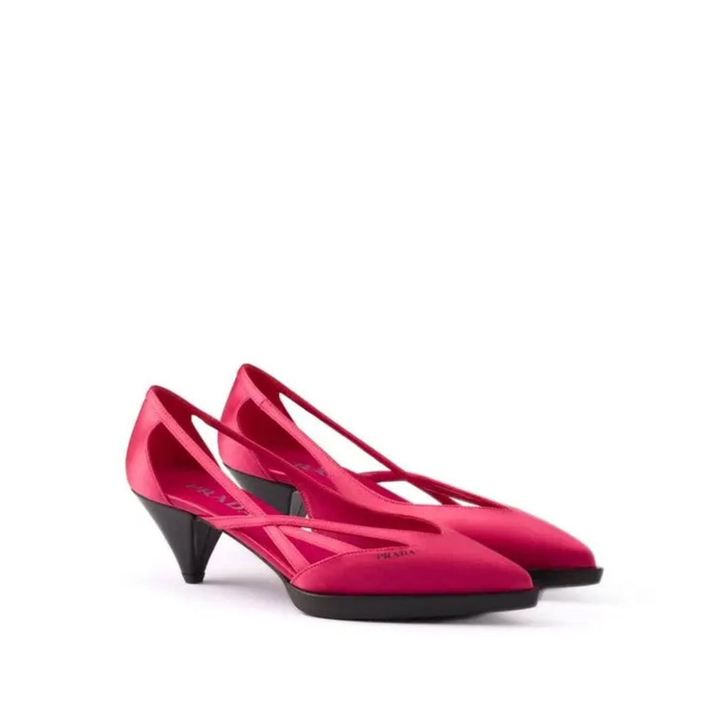 Prada Multicolor Silk Mid Heel Pumps 1728,75611013280,EU39/US9,Mid Heel - Pumps - Shoes,Multicolor,New with tags,Prada,Pumps - Shoes,Shoes,Women