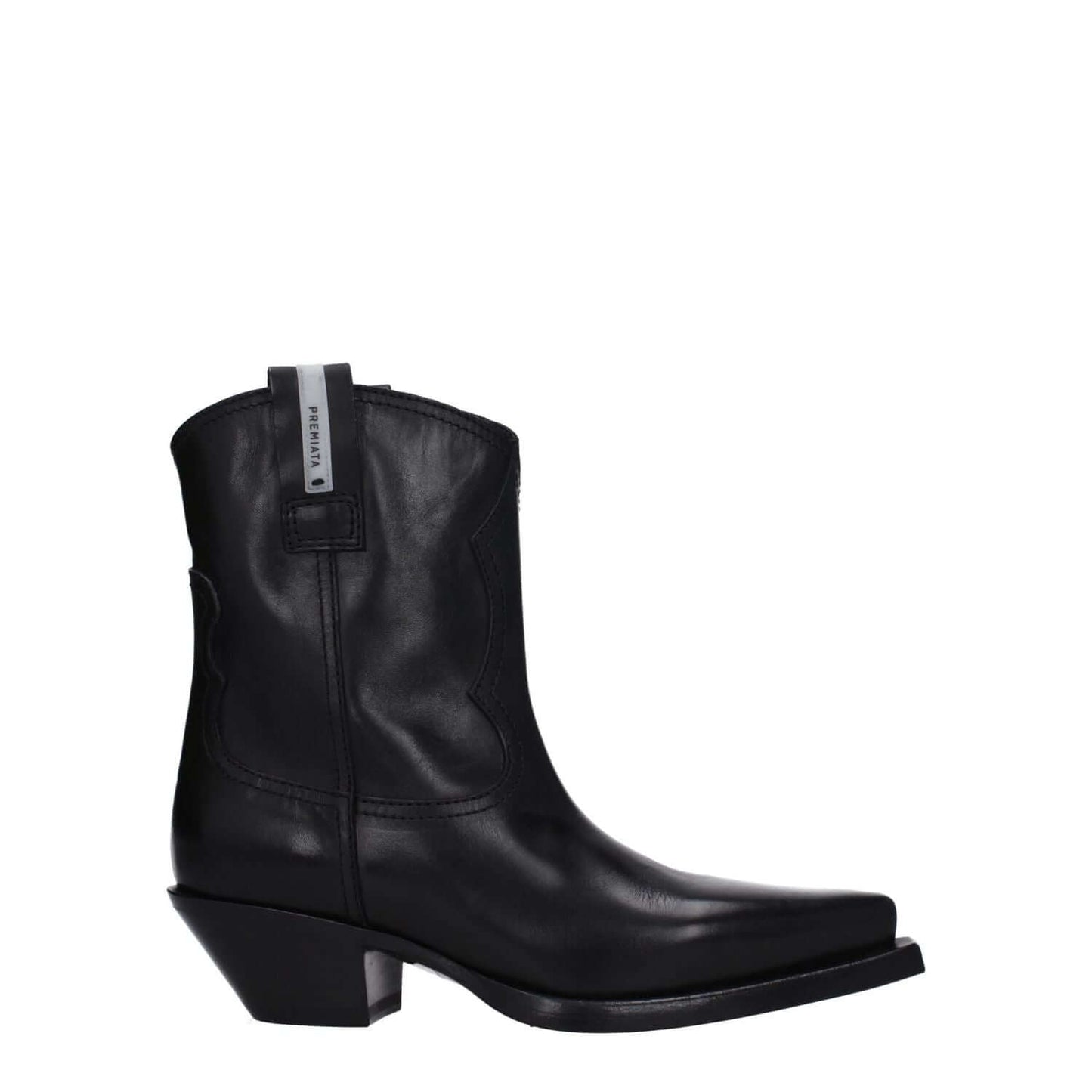 Premiata Black Leather Ankle Boots