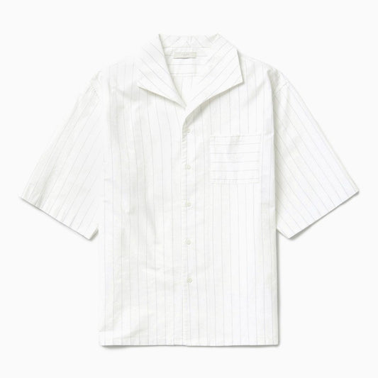 1989 STUDIO Wihite striped Bowling shirt