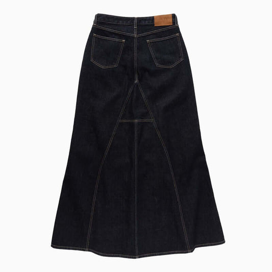 1989 STUDIO Long denim skirt dark blue S03WCH002DEN001/Q_1989-6200_311