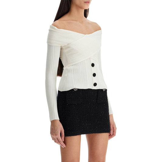 Self-Portrait Self Portrait off-shoulder knit top