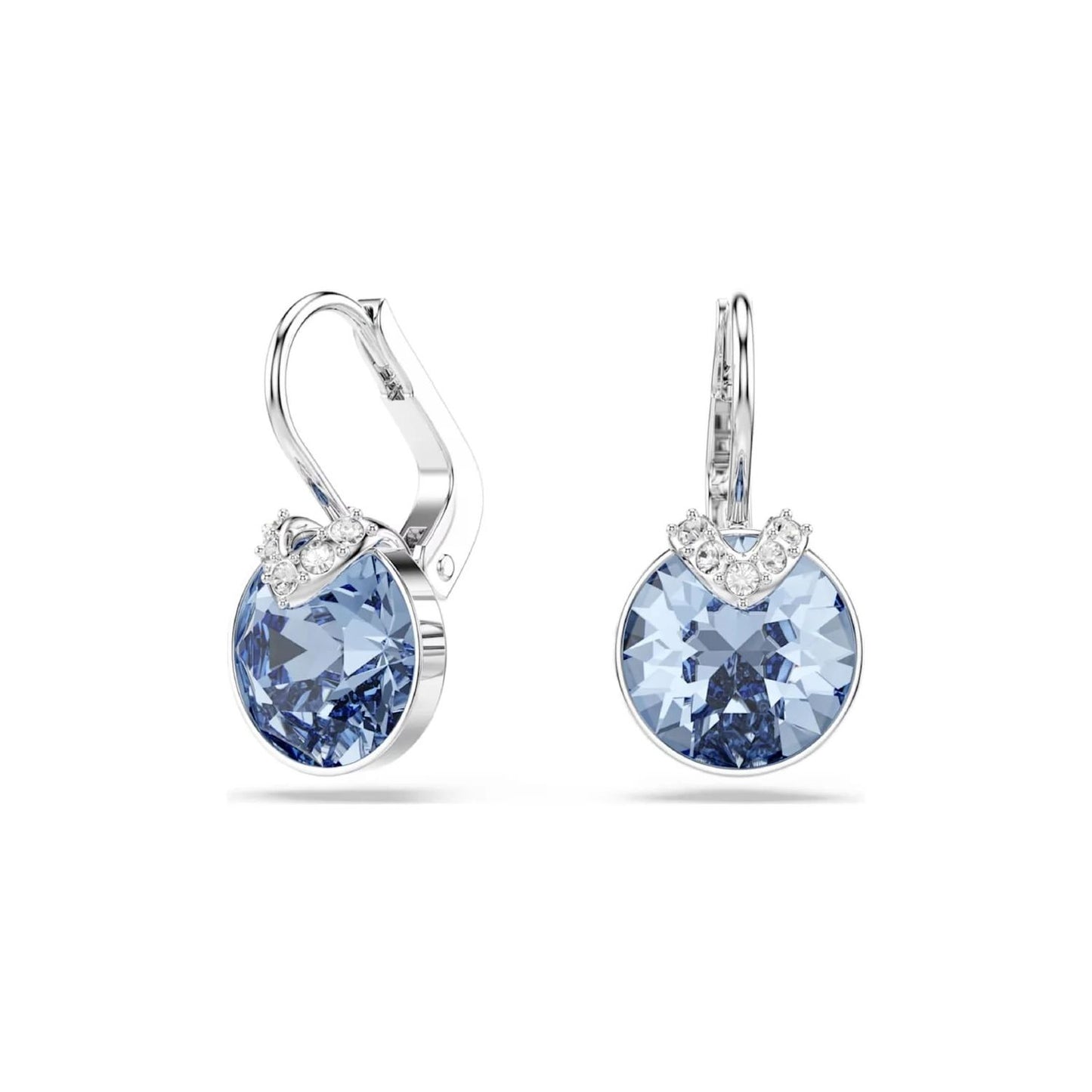 SWAROVSKI JEWELS JEWELRY Mod. 5734234 silver-tone drop earrings with blue crystals