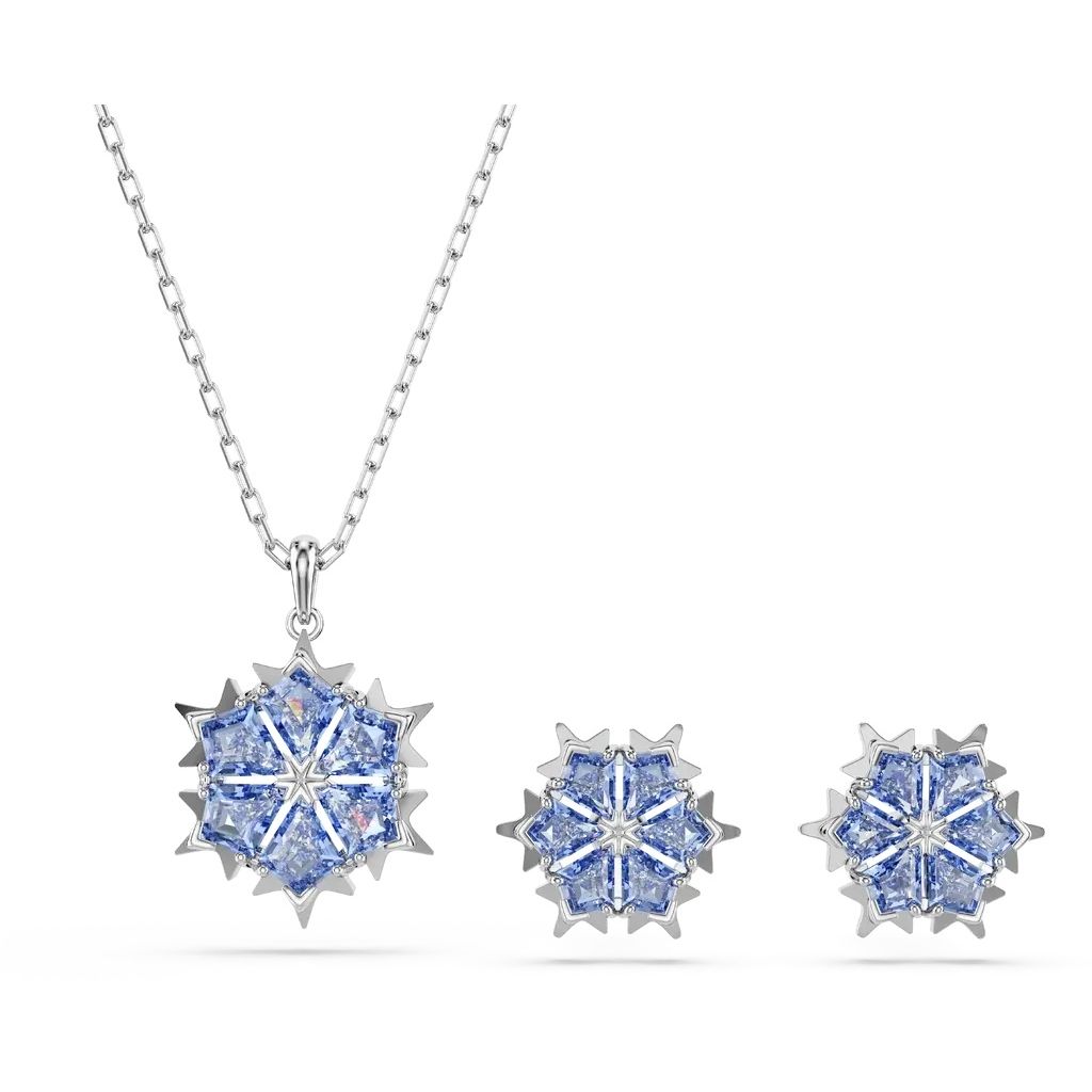 SWAROVSKI JEWELS JEWELRY Mod. 5734243 set with pendant and earrings in blue crystal design