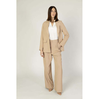 Sandro Ferrone Beige Polyester Blazer