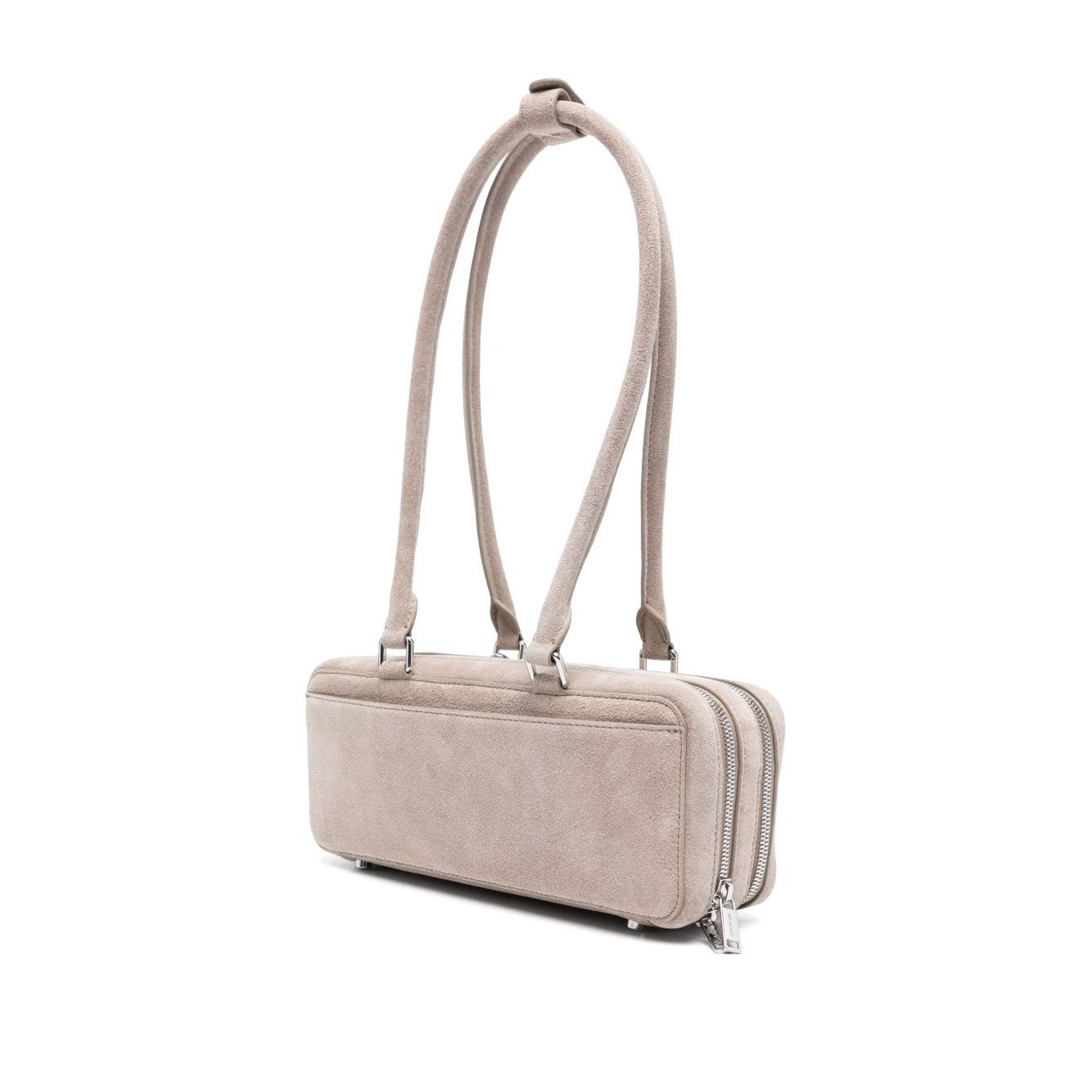 Front view with bag zipped and handles upright.