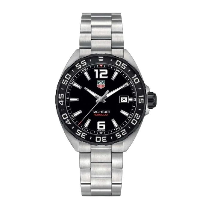 TAG HEUER Mod. FORMULA 1 QUARZO wristwatch, 41mm stainless steel case, sapphire dial, quartz movement, water resistant to 20 ATM.