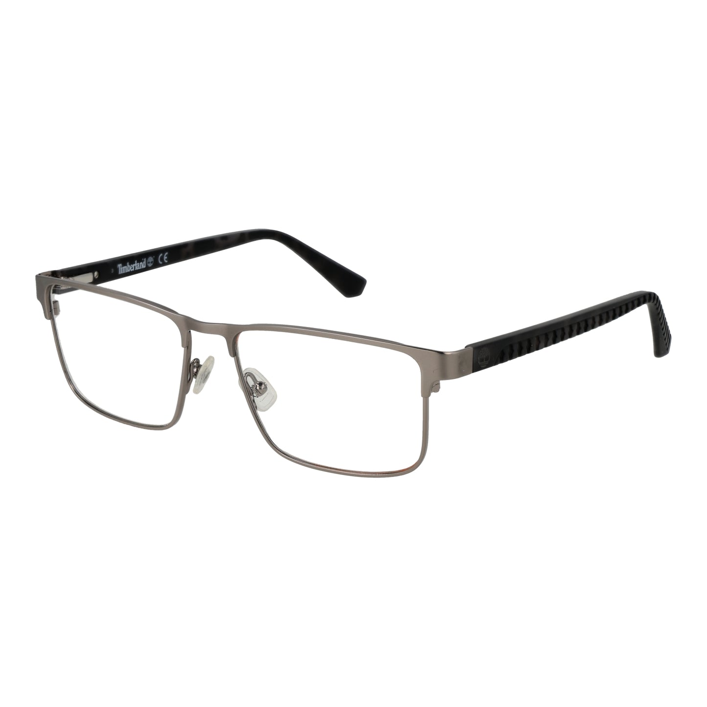 Stylish TIMBERLAND MOD. TB1783 55009 gent's eyeglasses with sleek metal frame and black temples.