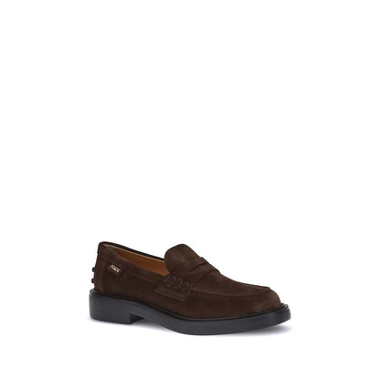 Tod's Brown Rubber Slip-On Loafers